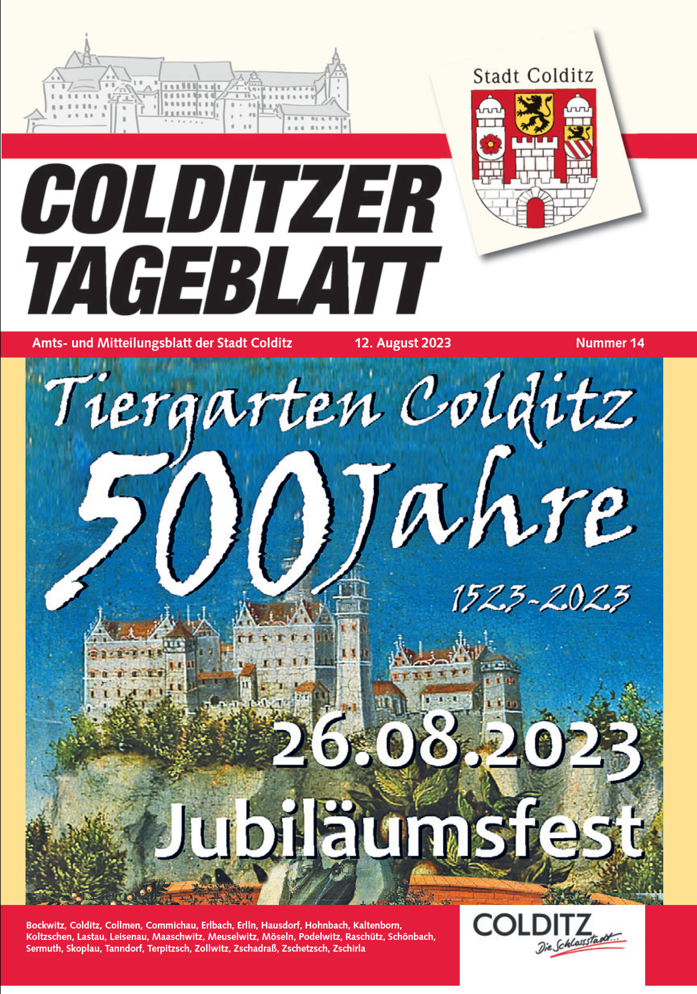 Colditzer Tageblatt Nr. 14 im Jahre 2023