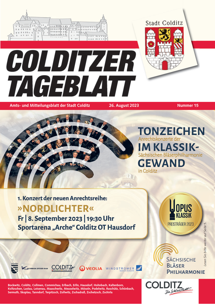 Colditzer Tageblatt Nr. 15 im Jahre 2023