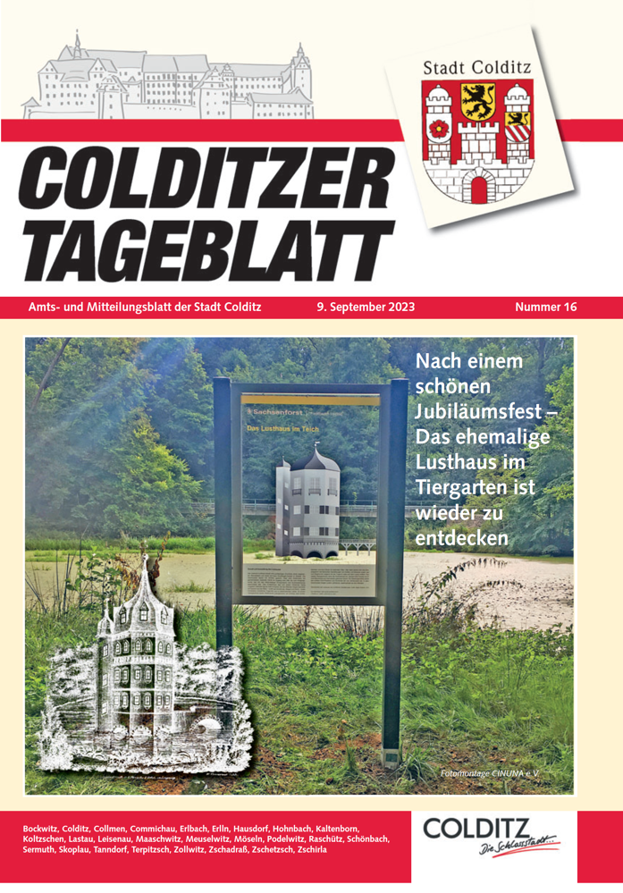 Colditzer Tageblatt Nummer 16 im Jahre 2023